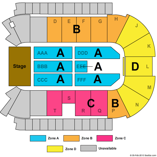 Blue Arena At The Ranch Events Complex Martina Mcbride Zone Seating Chart